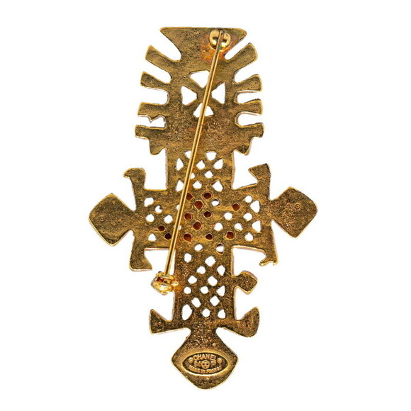 CHANEL Gold Coco Mark Brooch - Picture 2 of 3